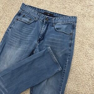 Ermenegildo Zegna Jeans Mens Size 30X28 Blue Indigo Straight Leg Denim Pants‎